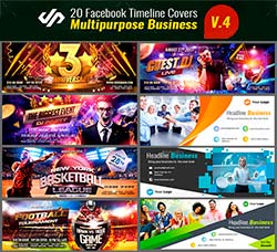 20个高品质的博客顶部广告模板：20 Facebook Timeline Covers V4